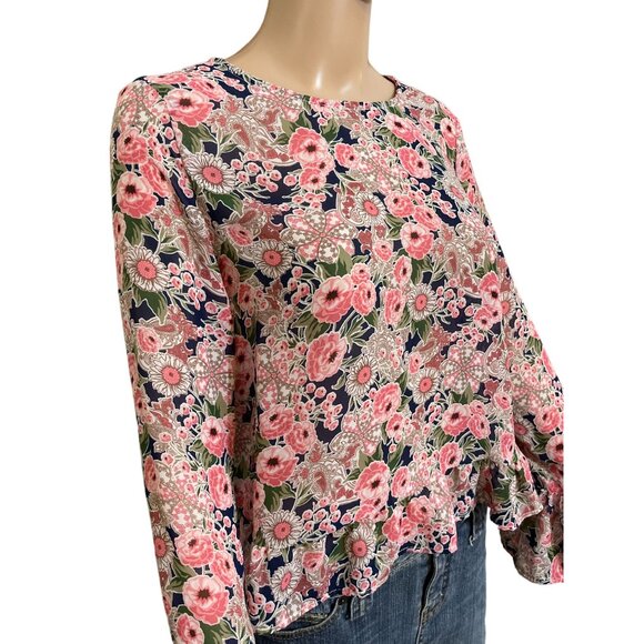 Wear Ever Floral Ruffle Blouse Size Small - Picture 2 of 3